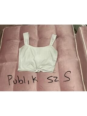 Publik white crop top